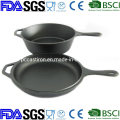 18cm Cast Iron Saucepan / BSCI LFGB FDA Approved, with Handle Enamel Double Use